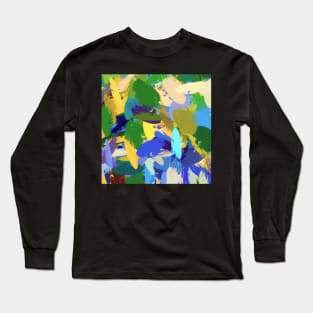 Joyful Greens and Blues Long Sleeve T-Shirt